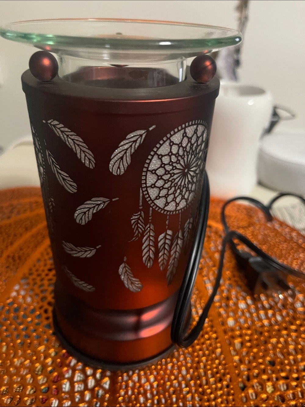 Red Dreamcatcher Ceramic Wax Warmer - Home Accents